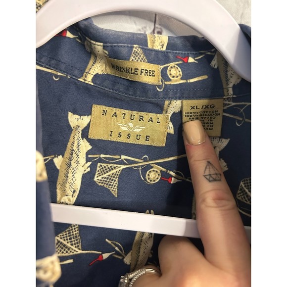 Men's Natural Issue Vintage 90s/2000s Button Down Shirt. SZ XL. - Picture 3 of 3